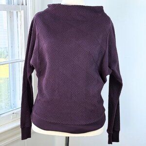 Anthropologie Postmark Funnel Neck Purple Plum Jura Pullover Sweater Medium